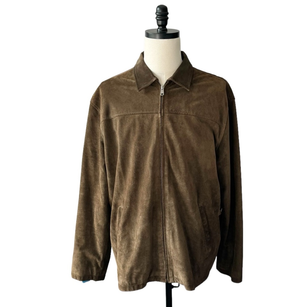 Polo Ralph Lauren Vintage Suede Cotton Lined Leather Jacket | XL - Picture 3 of 16